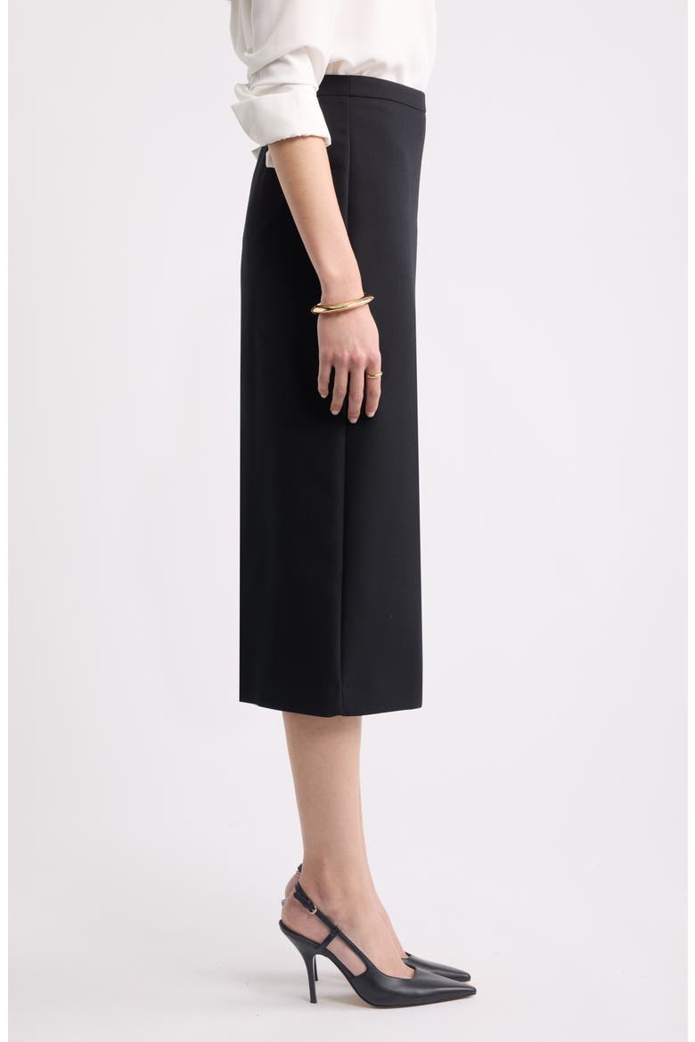 Suiting Column Midi Skirt, Alternate, color, BLACK