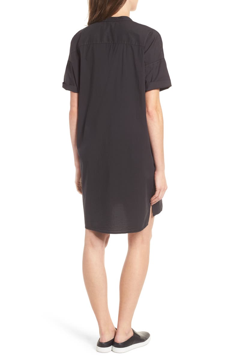 James Perse Rolled Sleeve Shirtdress, Alternate, color,