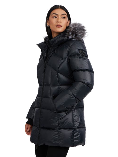 Shop Pajar Ares Fixed Hood Puffer With Fixed Bib In Black