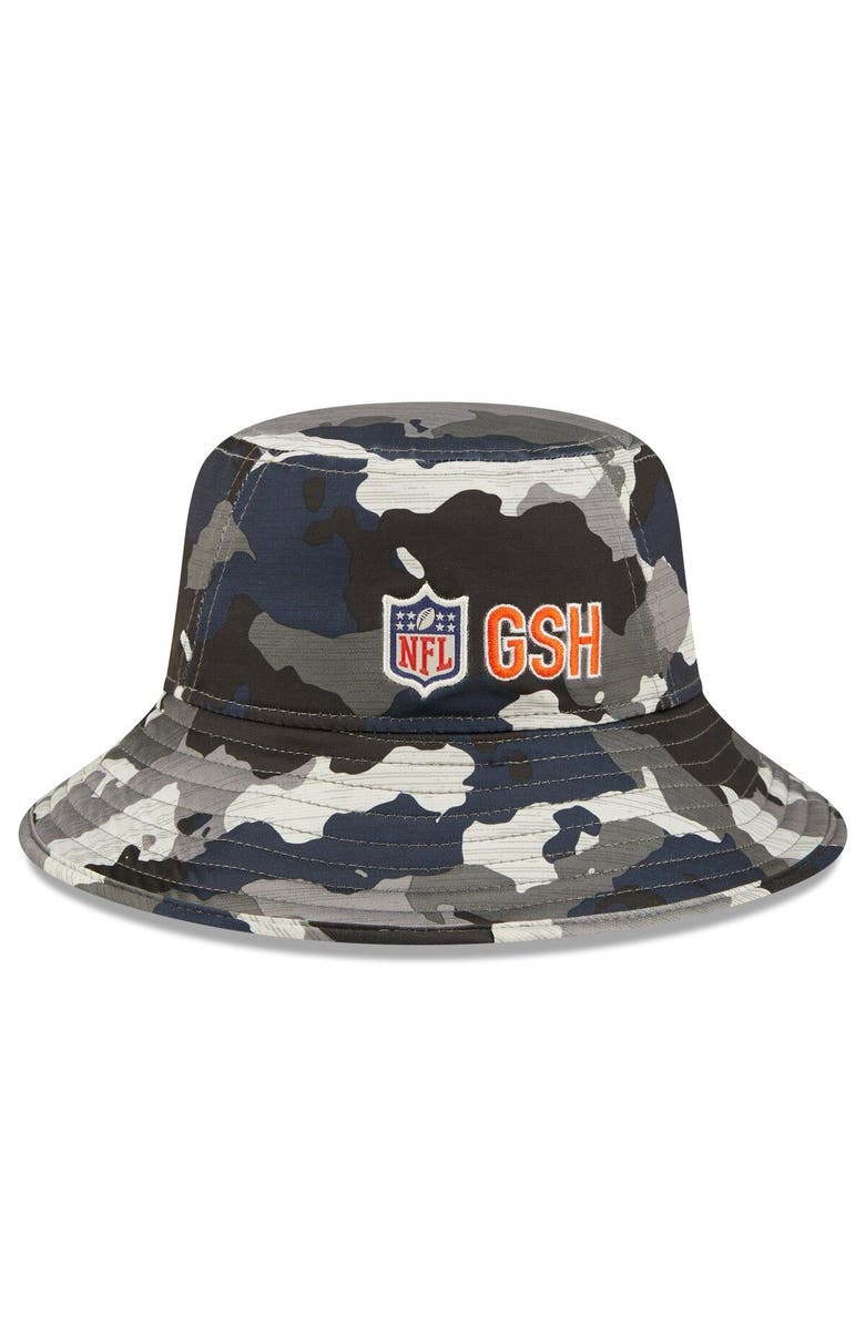 New Era Men's New Era Camo Chicago Bears 2022 NFL Training Camp Official Script Bucket Hat, Alternate, color, 