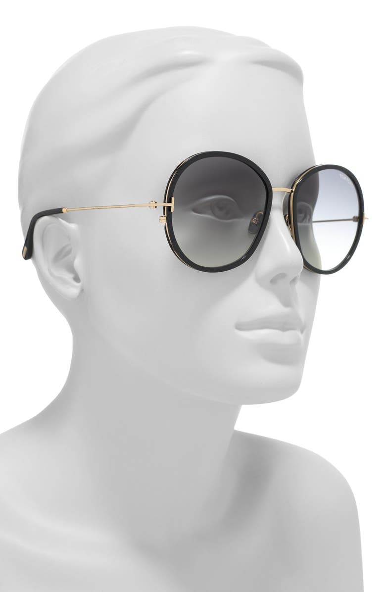 TOM FORD Hunter 58mm Round Sunglasses, Alternate, color,