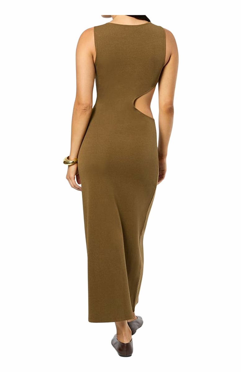 WeWoreWhat Cut Out Boat Neck Dress, Alternate, color, Kangaroo