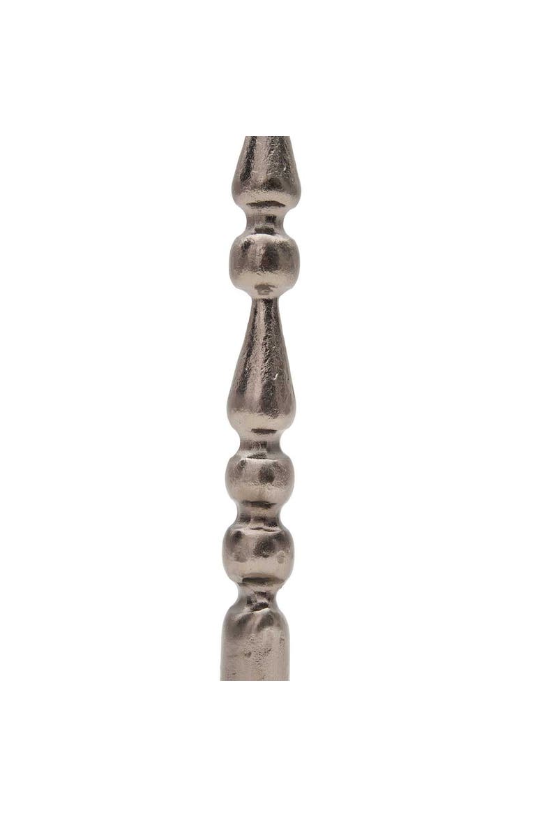Large Harlequin Cast Taper Candle Holder, Alternate, color, Silver