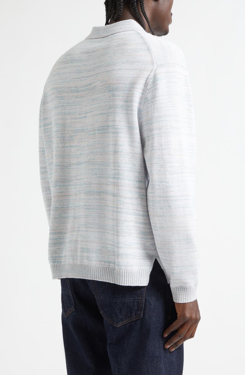 Waste Yarn Project Space Dye One of a Kind Polo Sweater, Alternate, color, Lights