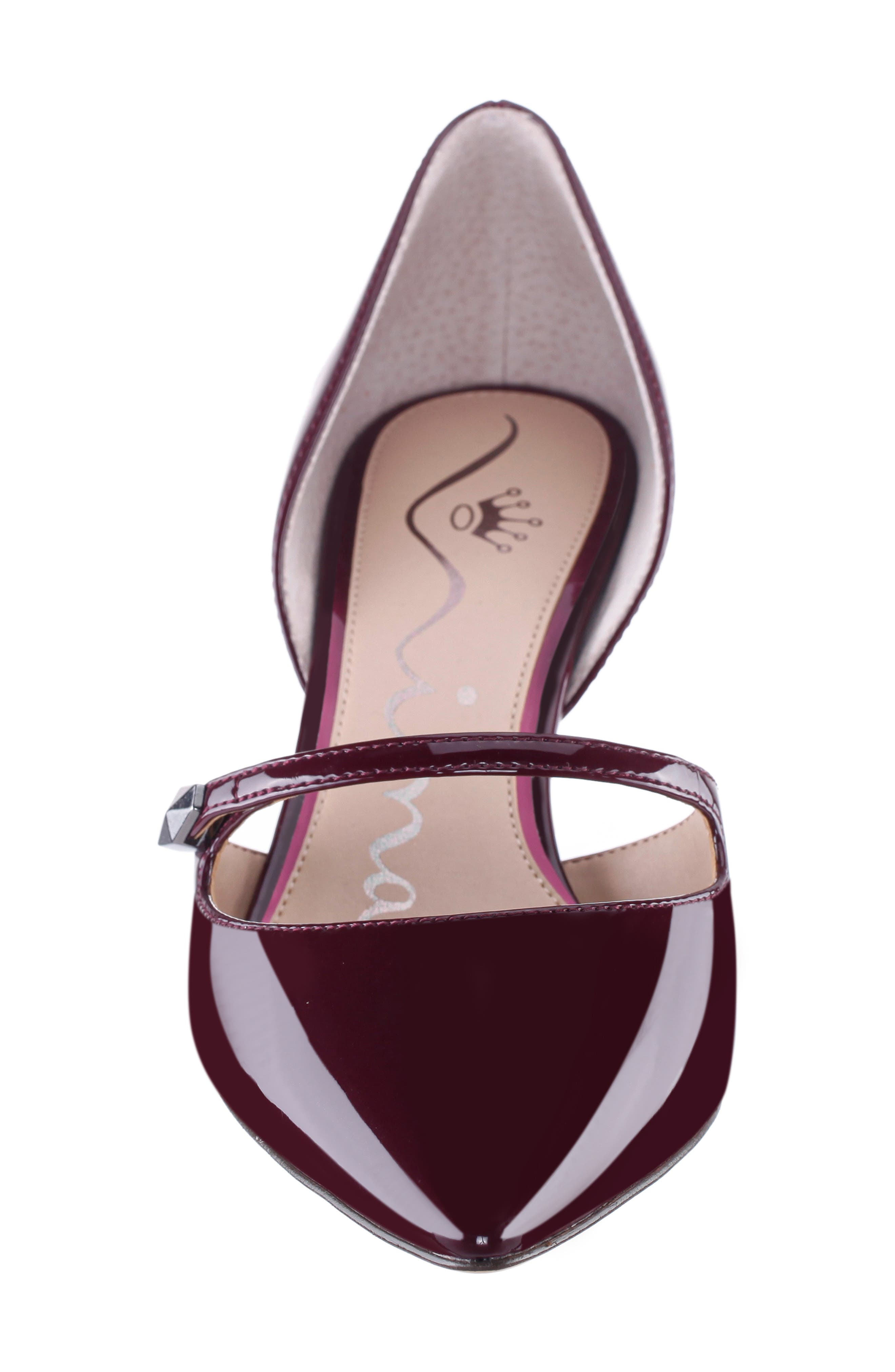 Nina Nashly Pointed Toe Mary Jane Pump, Alternate, color, Bordeaux
