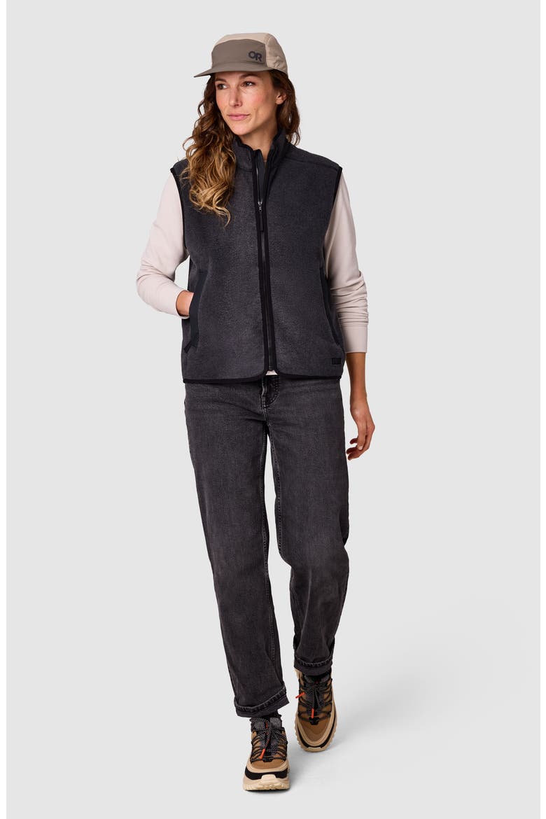Deming Fleece Vest, Alternate, color, BLACK