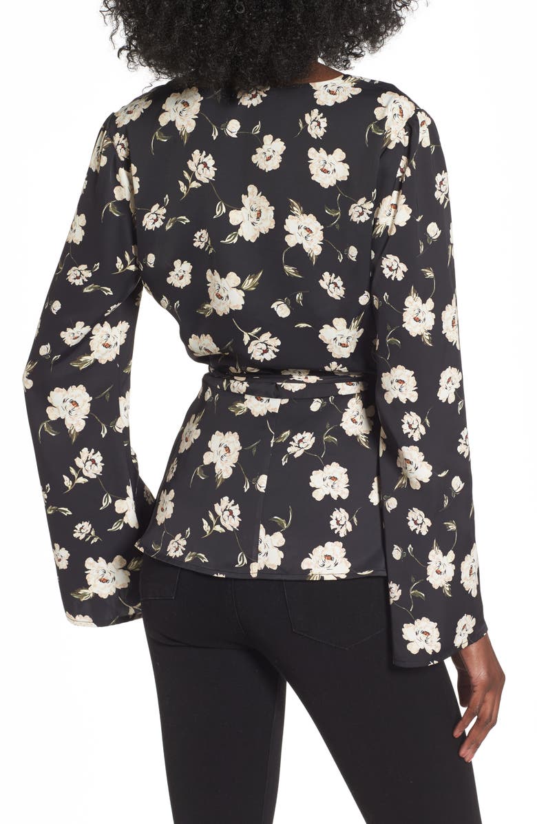 L'Acadamie L'Academie The Eliot Wrap Blouse, Alternate, color, 