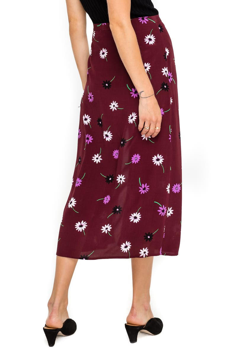 ASTR the Label Button Side Slit Midi Skirt, Alternate, color, 