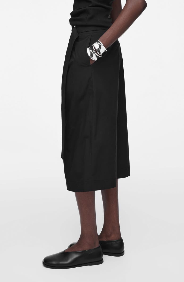 COS Renkon Wrap Look Cotton Bermuda Shorts, Alternate, color, 