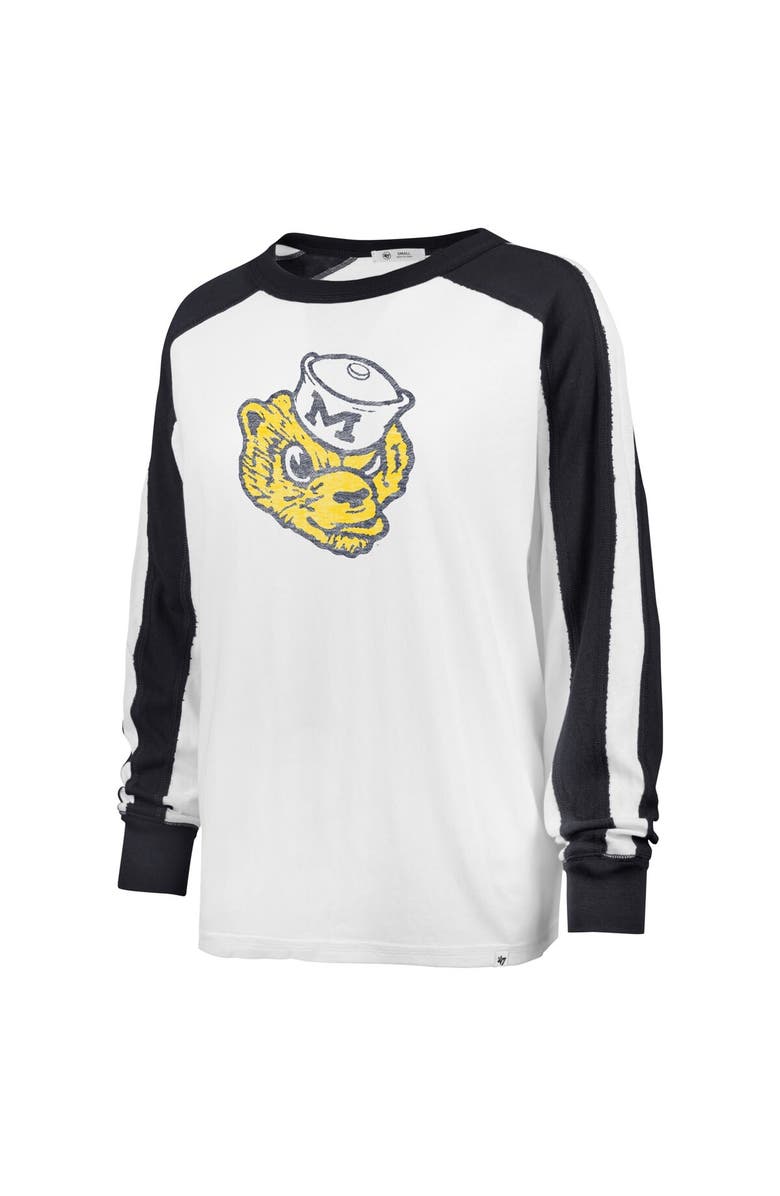 '47 Women's '47 White Michigan Wolverines Premier Caribou Long Sleeve T-Shirt, Alternate, color, White