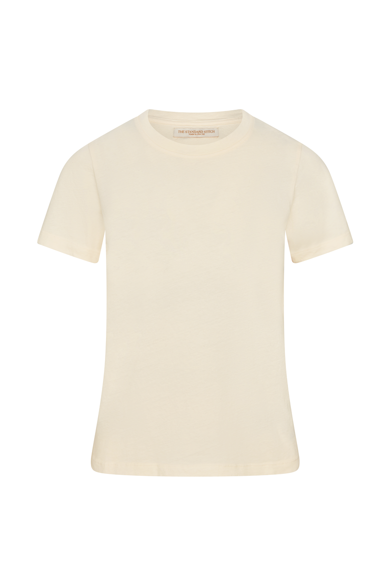 The Organic Cotton Crew Tee, Alternate, color, Cream