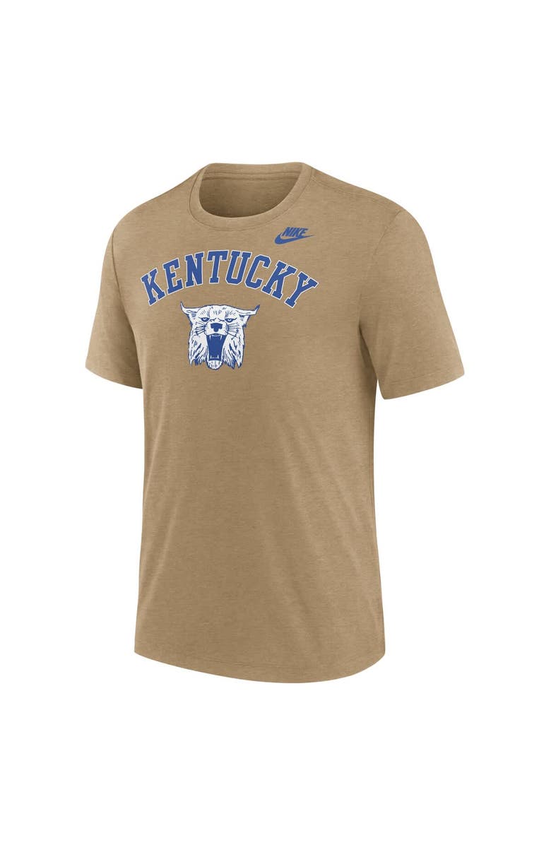 Nike Men's Nike Heather Light Brown Kentucky Wildcats Legacy Arch Tri-Blend T-Shirt, Alternate, color, Light Brown