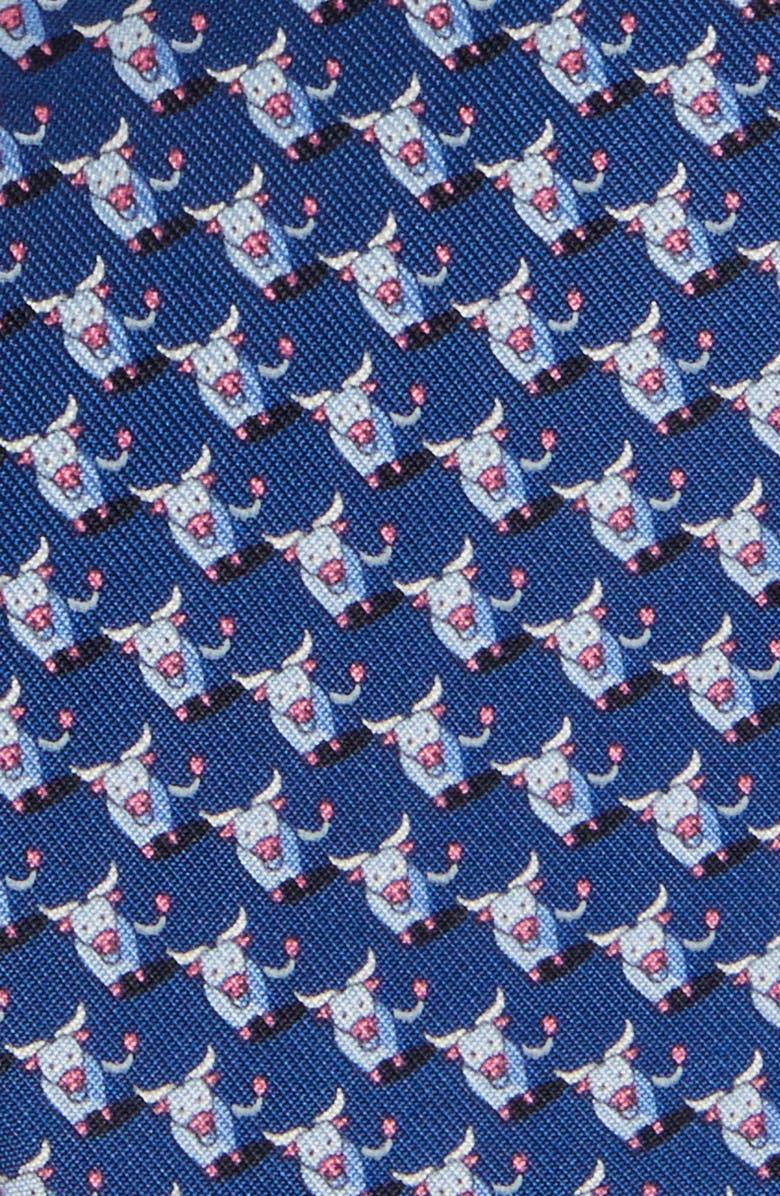 FERRAGAMO Cow Print Silk Tie, Alternate, color, 