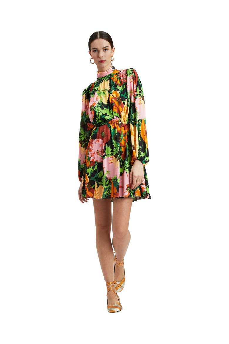 Demeter Mini Dress, Main, color, Wonderland Black