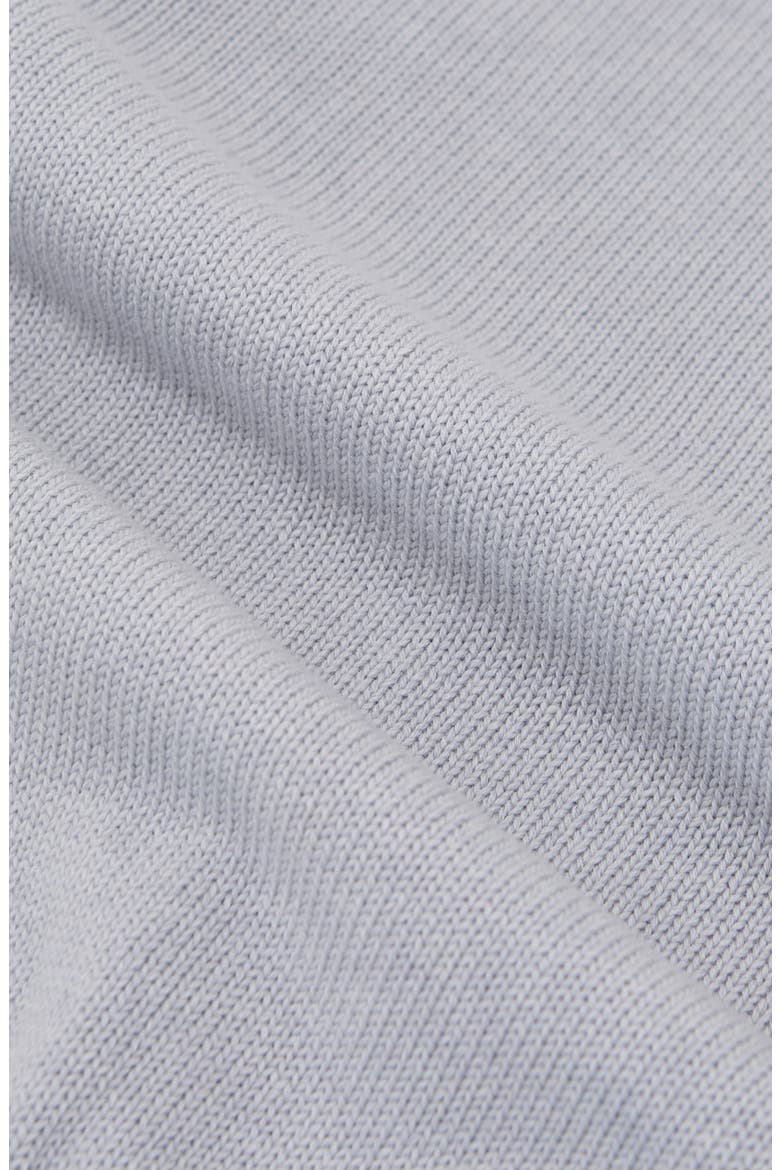 Aria Mock Neck Cotton & Wool Sweater, Alternate, color, GREY