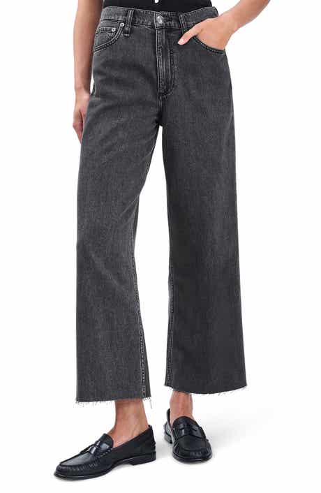 rag & bone Andi High Waist Ankle Wide Leg Jeans