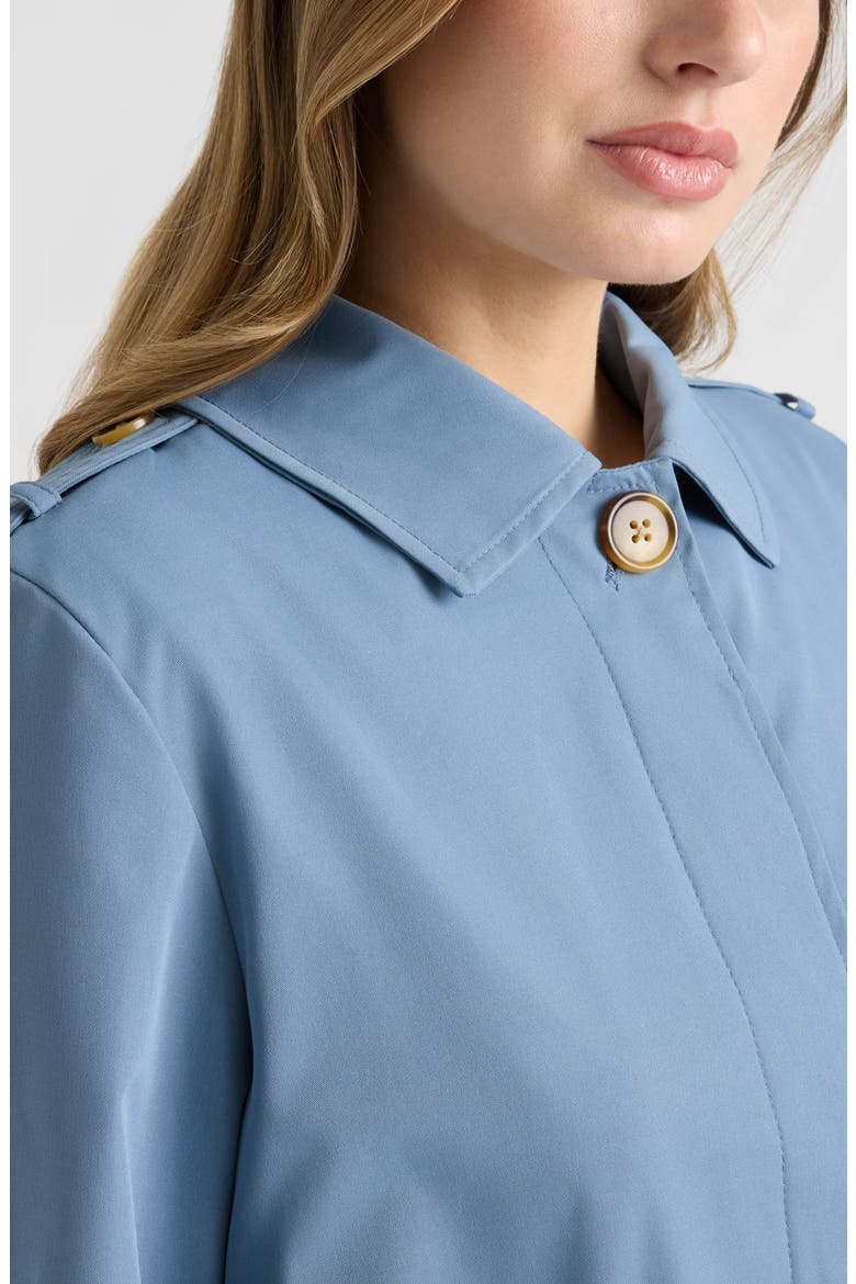 Belted Canvas Trench Coat, Alternate, color, DUSTY BLUE