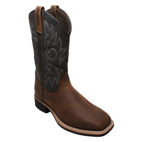 12" Work Western Square Toe Boots
