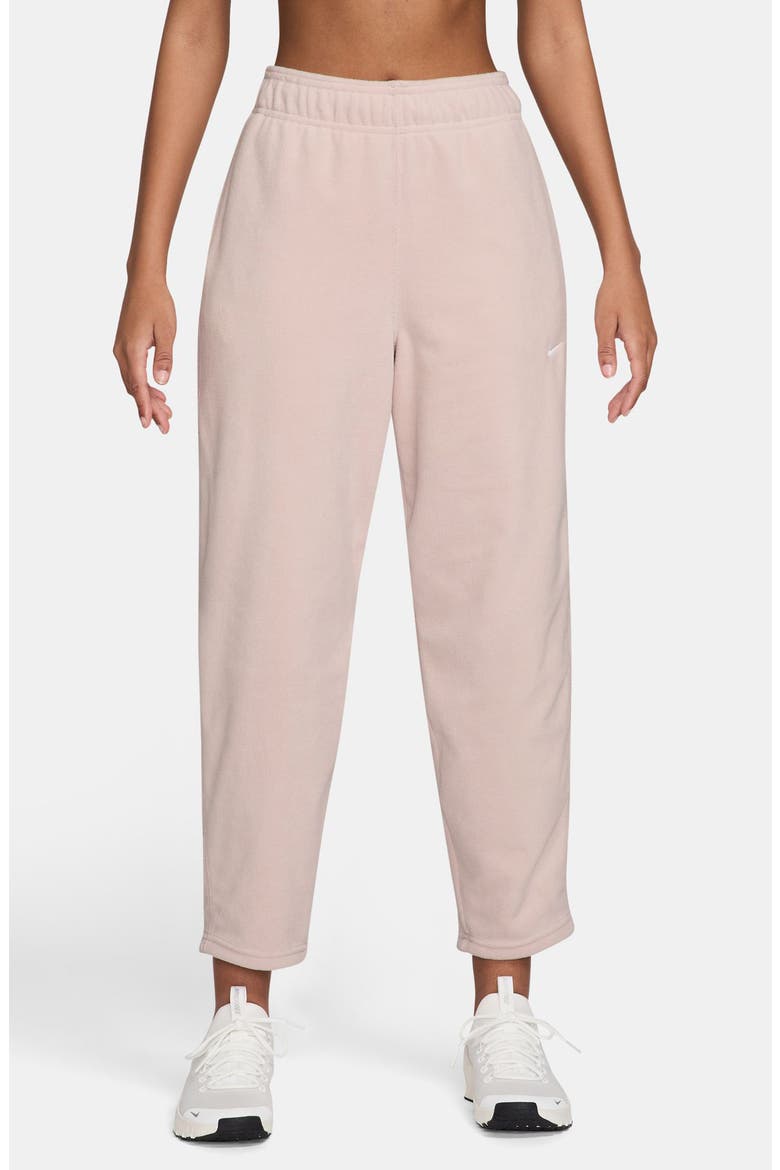 One Therma-FIT Mid Rise Fleece Pants, Main, color, SILT RED/ WHITE