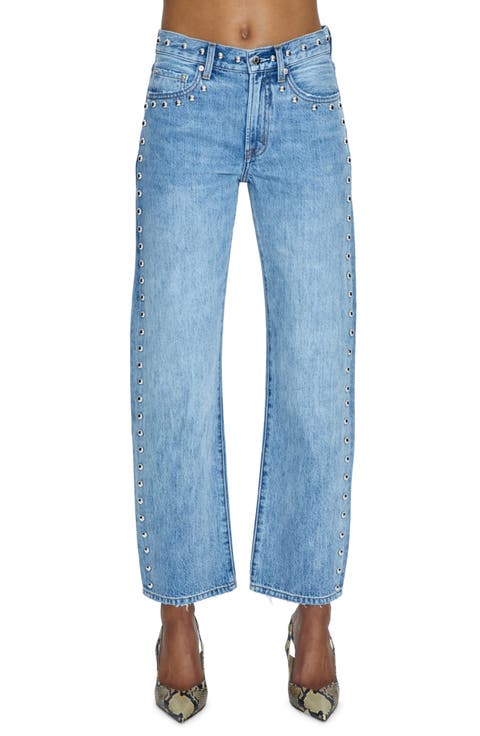 Lexi Distressed Crop Barrel Jeans