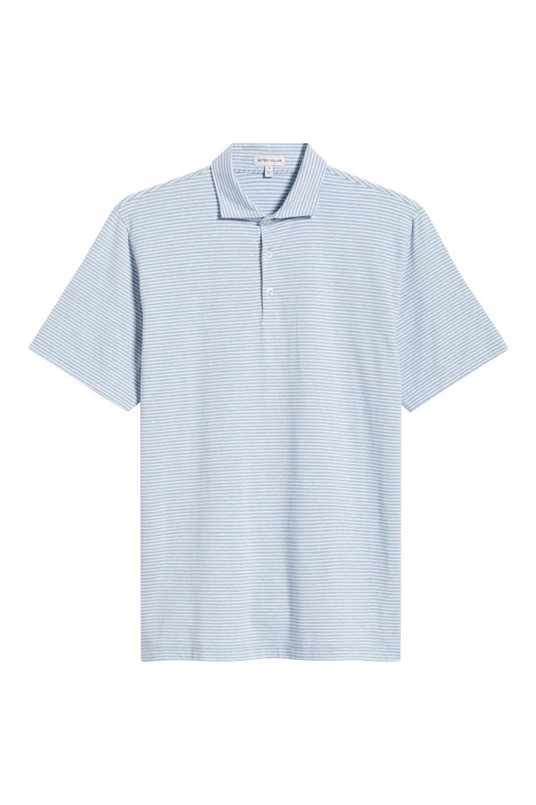 Crown Stripe Relaxed Fit Cotton Polo, Alternate, color, CLOUDY BLUE