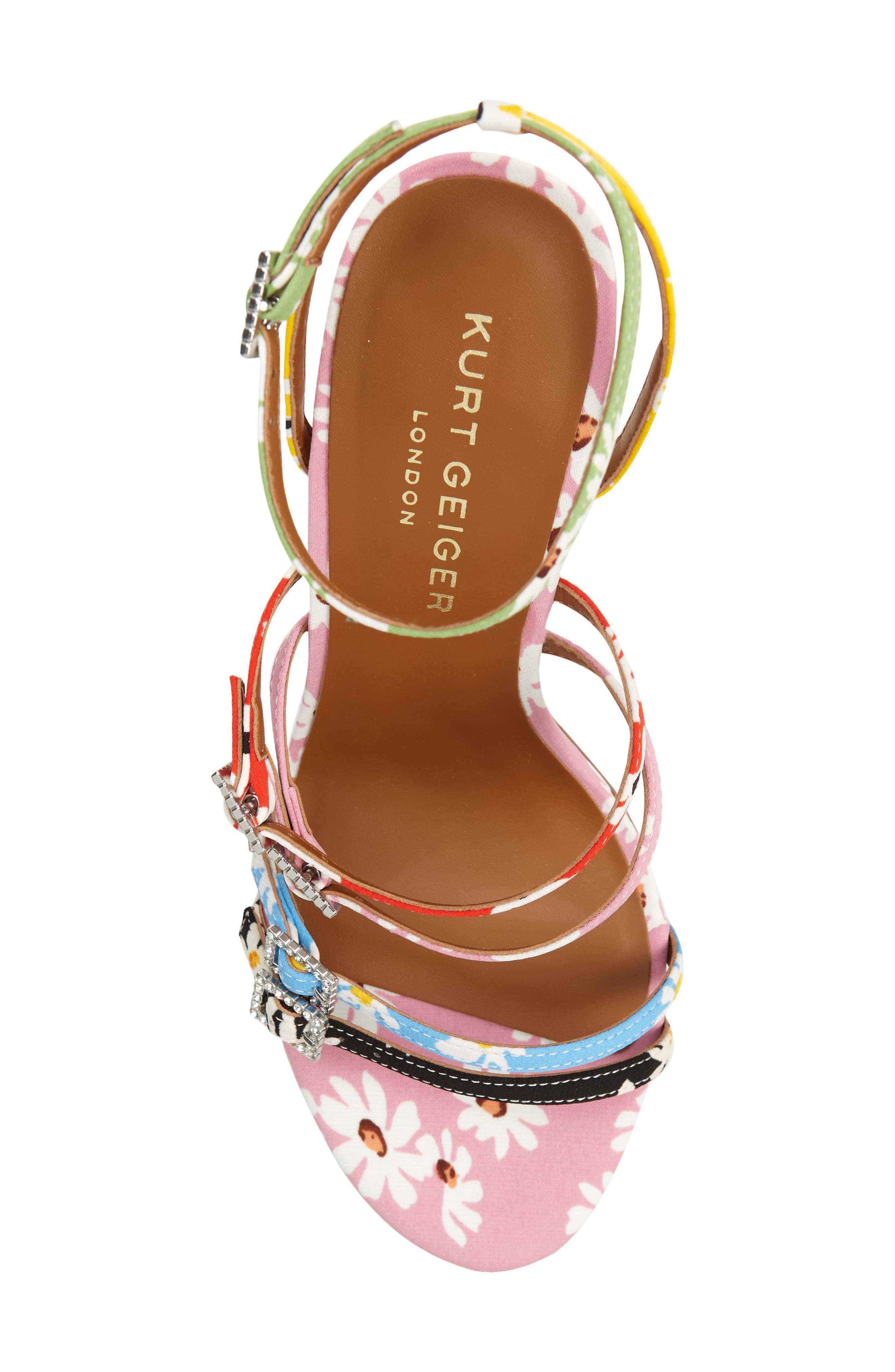 Kurt Geiger London Pierra Floral Ankle Strap Sandal, Alternate, color, 