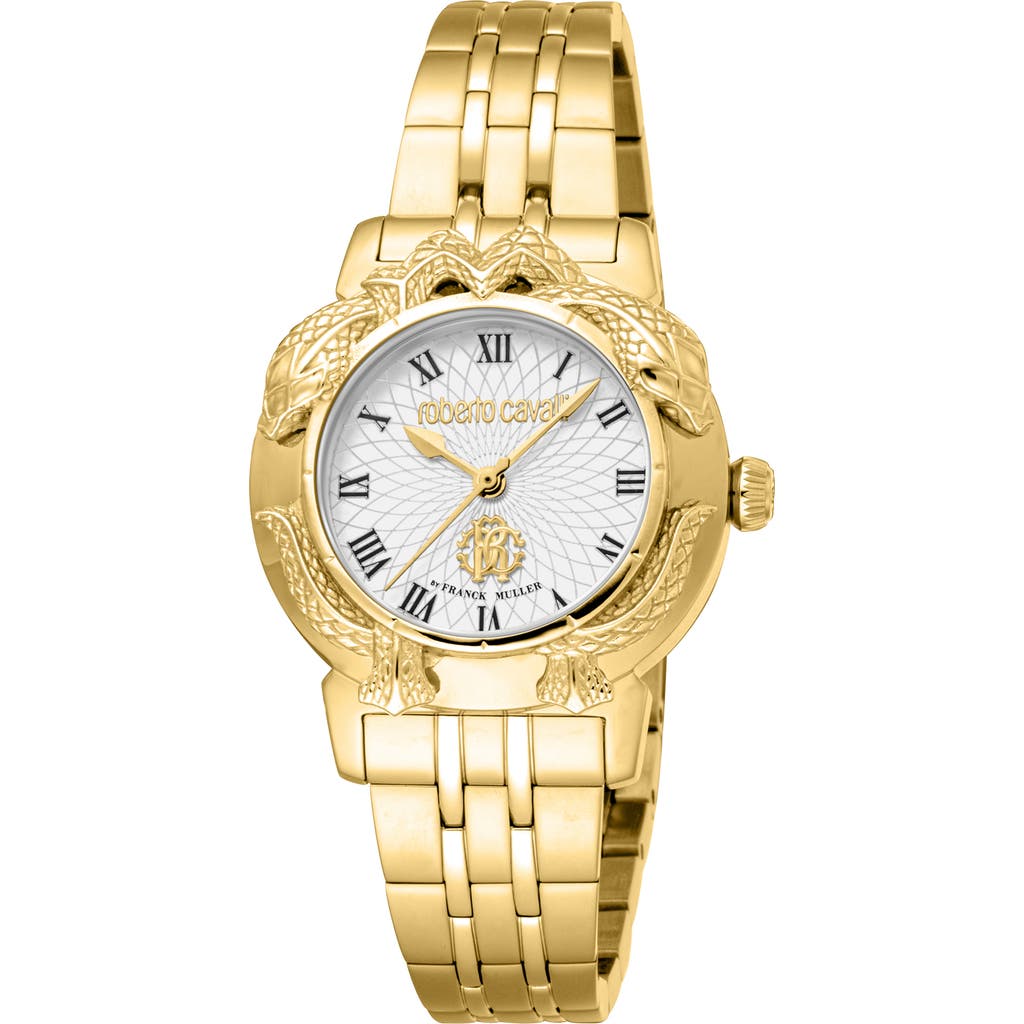 Roberto Cavalli By Franck Muller Bracelet Watch, 32mm In Gold