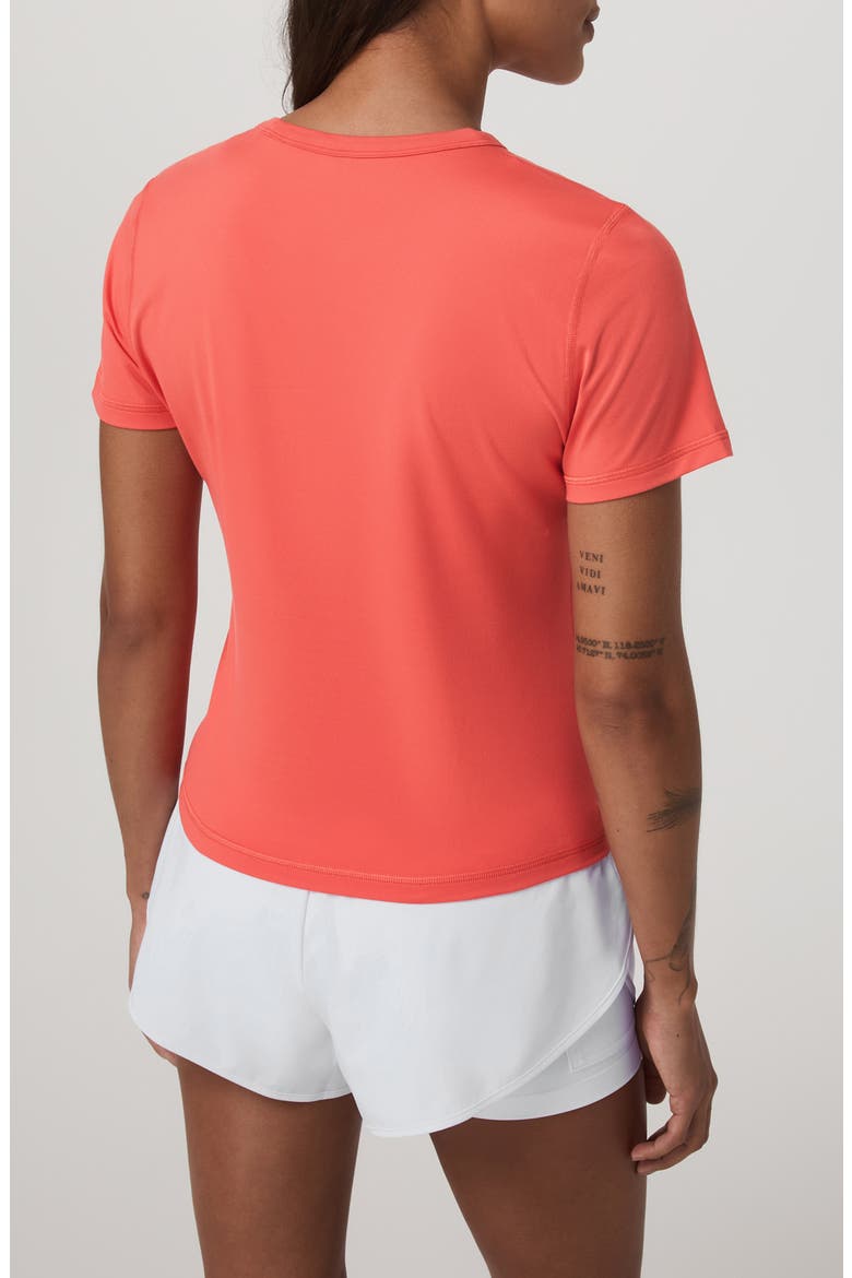Lux Performance T-Shirt, Alternate, color, BRIGHT CORAL
