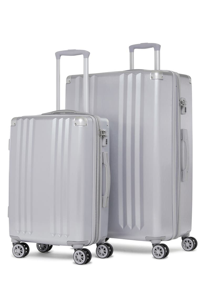 Ambeur 2-Piece Spinner Luggage Set, Alternate, color, SILVER