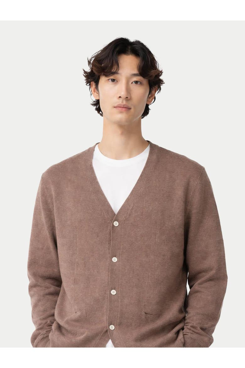 Cashmere Timeless V-Neck Cardigan, Alternate, color, taupe