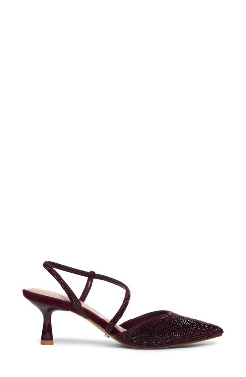 Dune London Competitive Slingback Pointed Toe Pump In Burgundy