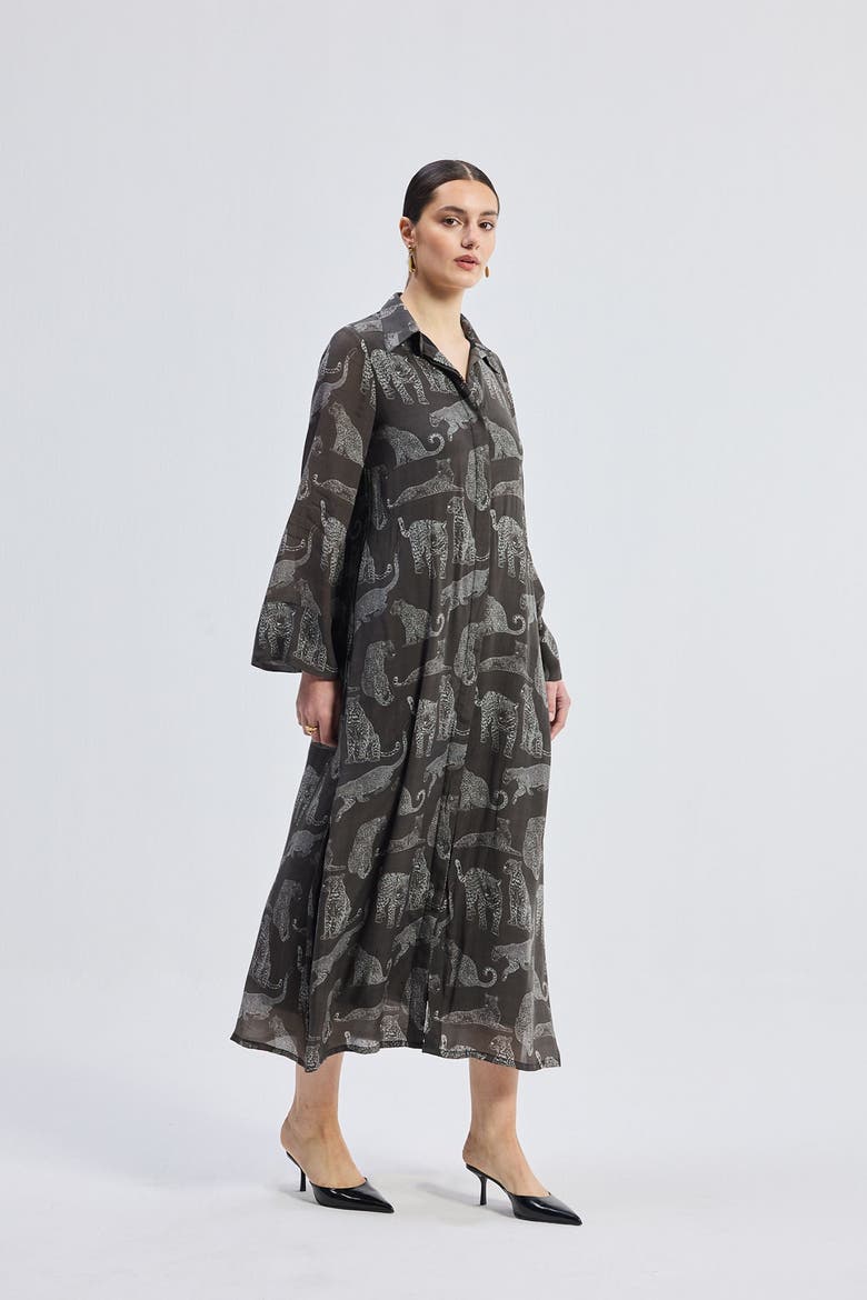 Relaxed-Fit Shirt Dress, Alternate, color, Black