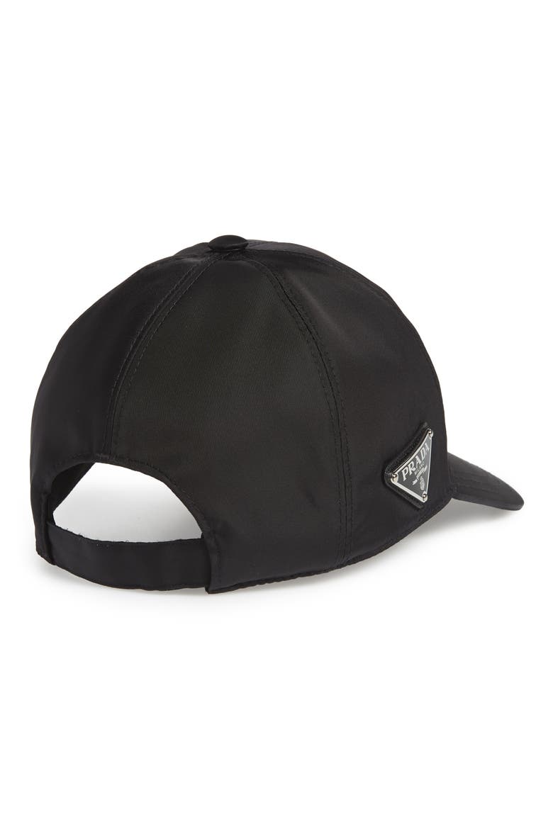 Tessuto Triangolo Nylon Baseball Cap, Alternate, color, BLACK