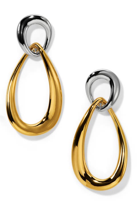 Muse Two-Tone Link Drop Earrings