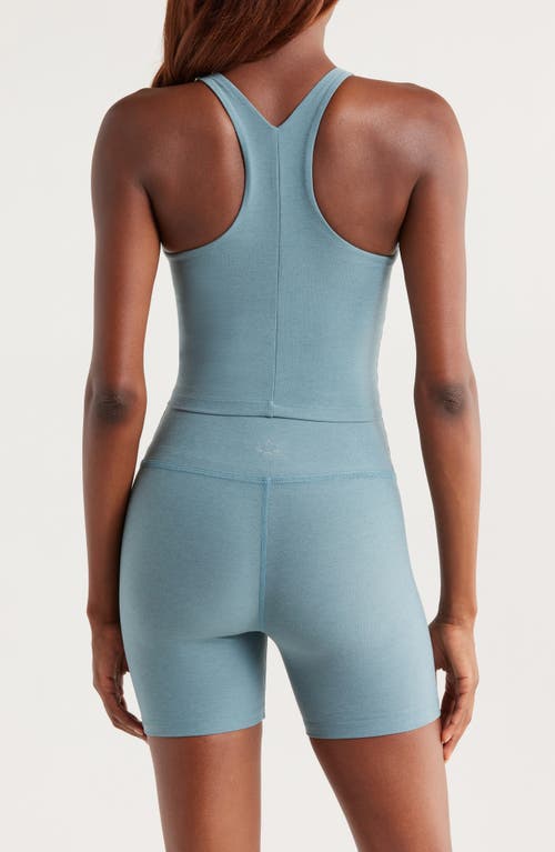 Beyond Yoga Spacedye Refocus Racerback Crop Tank In Blue