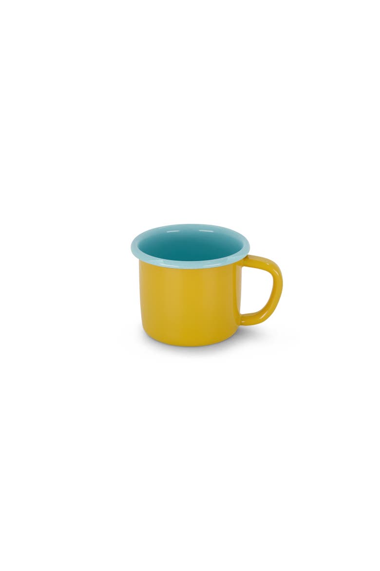 Two Tone Enamel Mug - Set of 4, Alternate, color, Mustard & Light Blue
