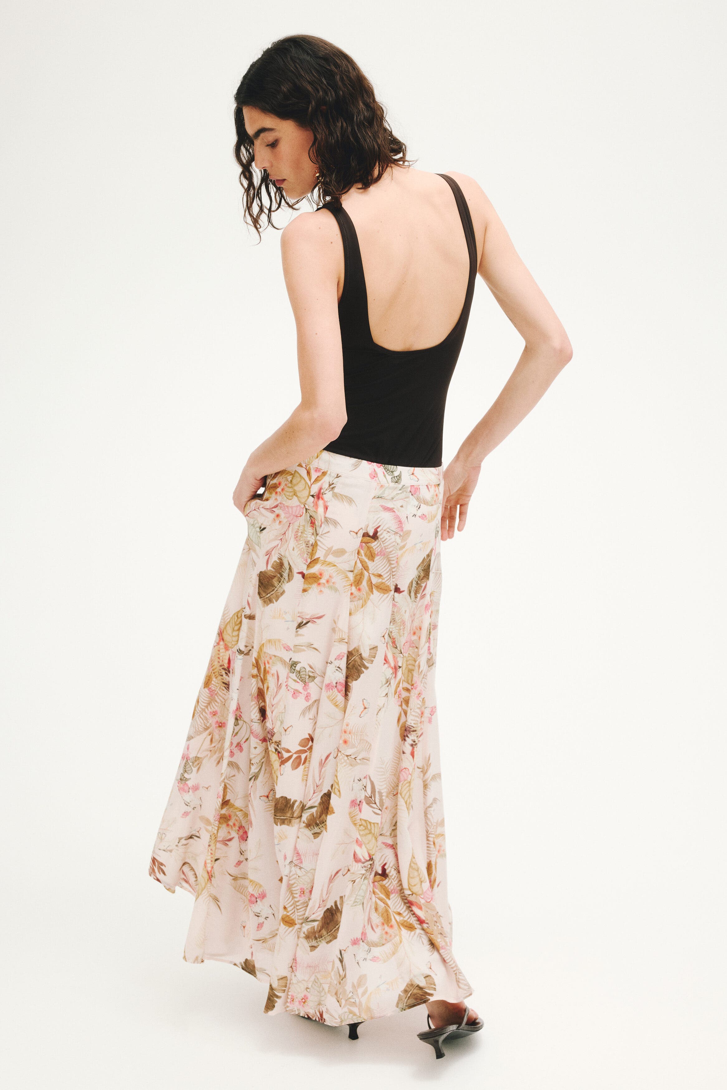 Flared Viscose-blend Skirt - image 2
