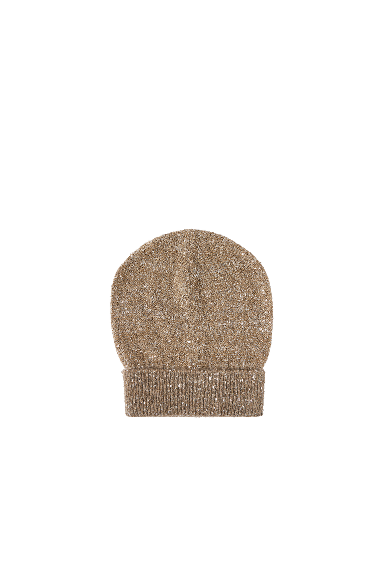 Dazzling Texture Mohair And Wool Knit Beanie, Alternate, color, Light Brown