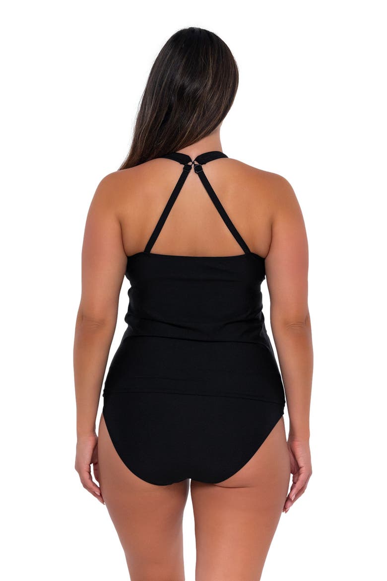 Emerson Tankini Swimsuit Top, Alternate, color, Black
