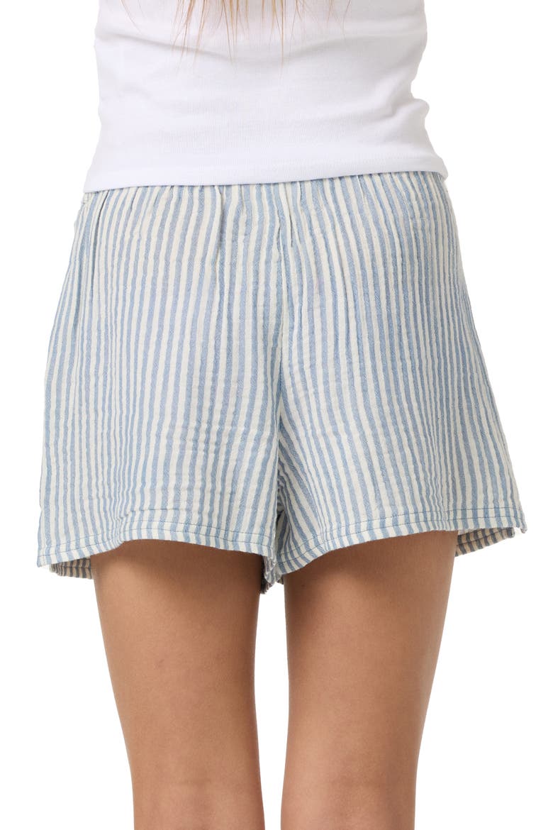 Kids' Brenda Stripe Shorts, Alternate, color, TOFU/BLUE