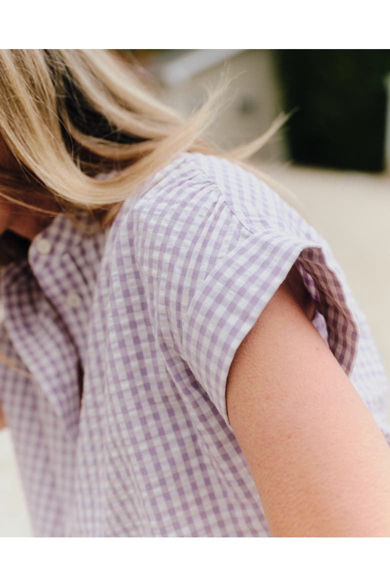 Margo Gingham Button-Down Shirt, Alternate, color, Wisteria