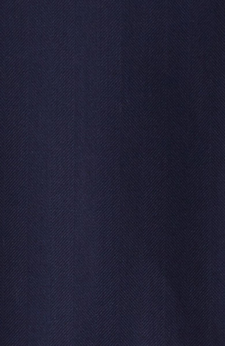 Thom Sweeney Spread Collar Wool Twill Bomber Jacket, Alternate, color, Navy