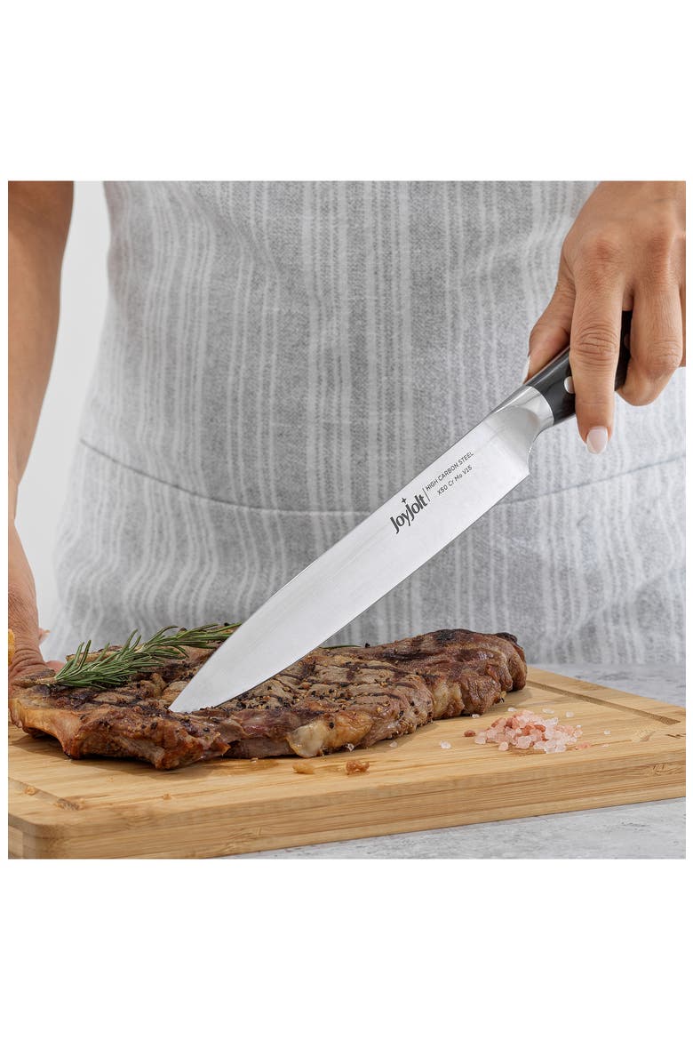 8" Slicing Knife, Alternate, color, SILVER/ BLACK