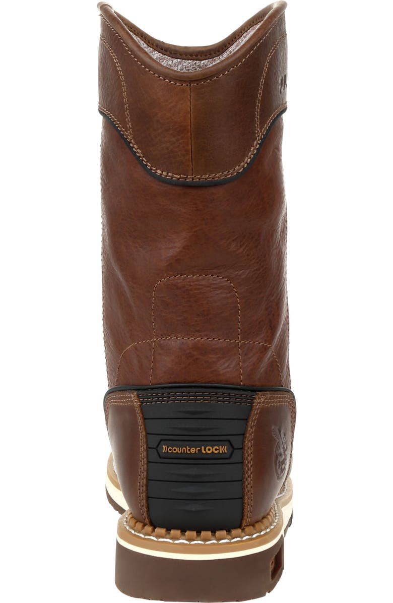 Georgia Boot Amp Lt Wedge Waterproof Pull On Work Boot, Alternate, color, Brown