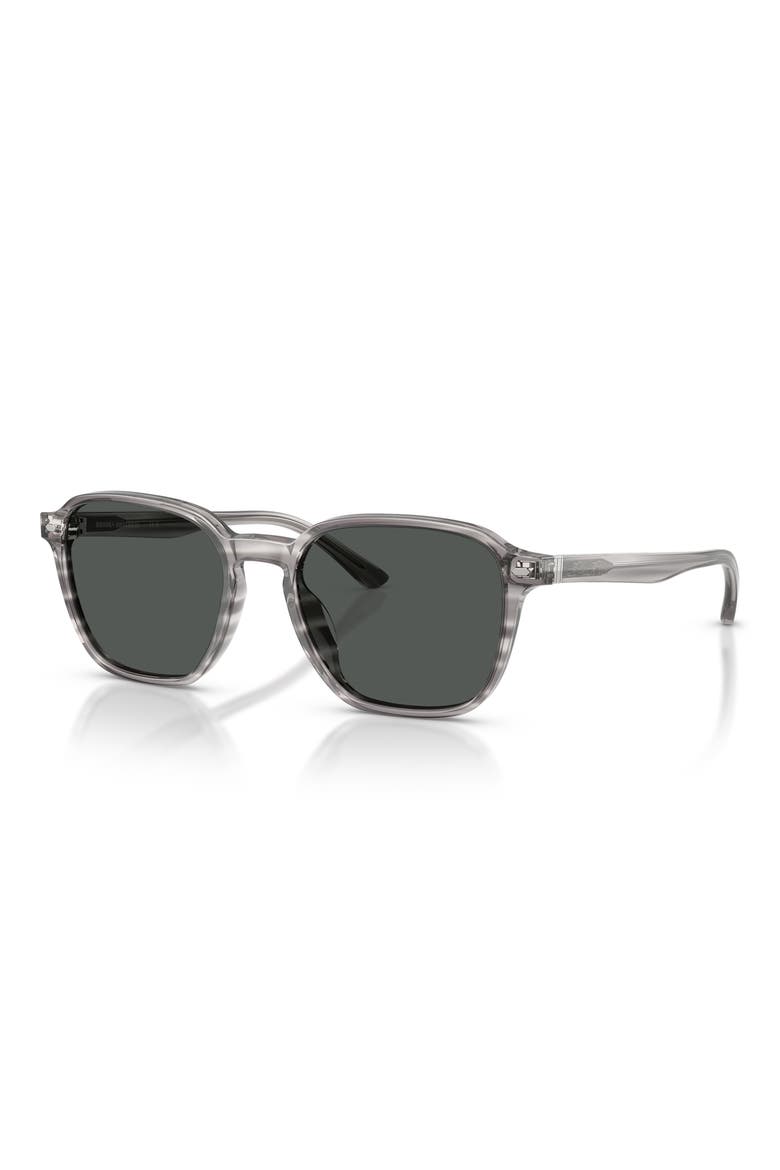 53mm Irregular Sunglasses, Alternate, color, GREY HORN / DARK GREY