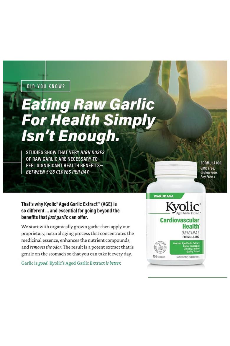 Aged Garlic Extract Formula 300, Cardiovascular Health, Vegan, 120 Capsules, Alternate, color, None