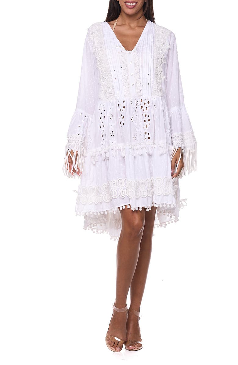 RANEES Cotton Eyelet Dress, Main, color, 