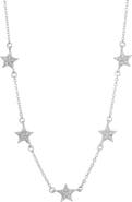 SAVVY CIE JEWELS Cubic Zirconia Pavè Star Station Necklace