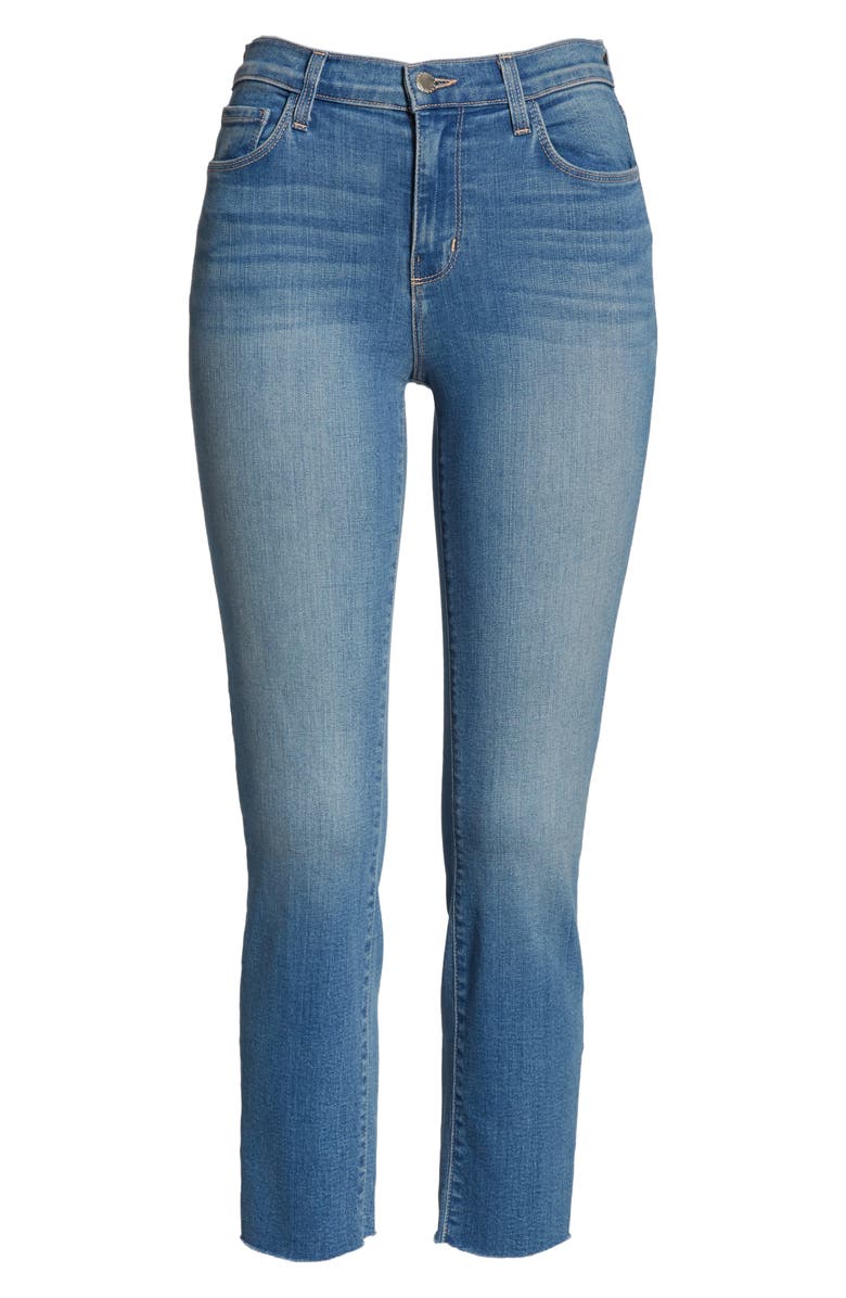 L'AGENCE Sada High Waist Crop Slim Jeans, Alternate, color,