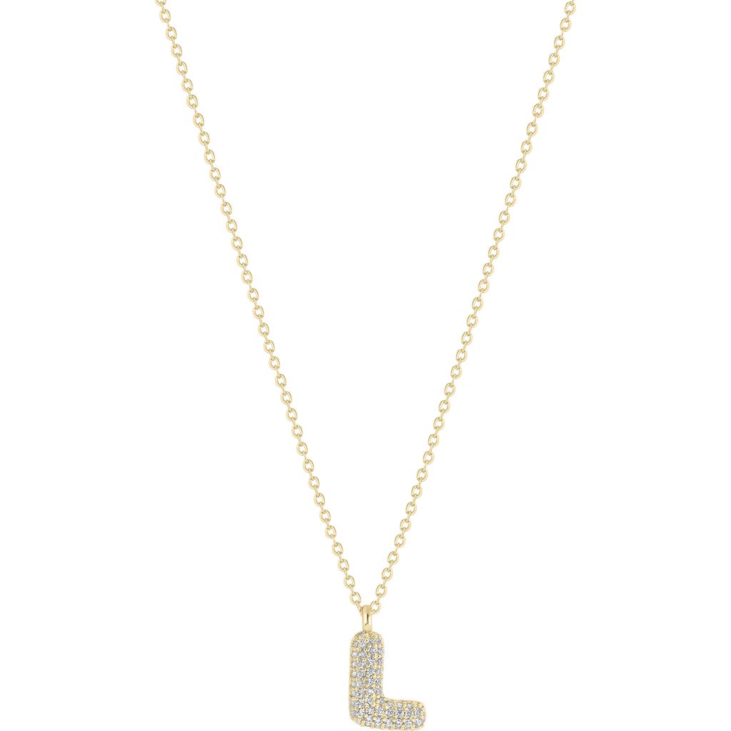 Electric Picks Bubble Letter Necklace In Gold - L